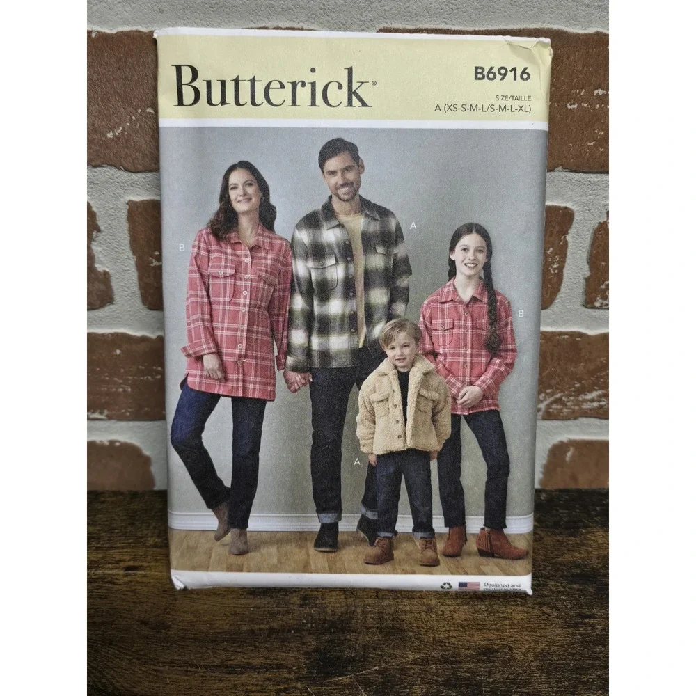 Butterick 6916 - Children's, Teen's and‎ Adult's Jacket Uncut Sewing Pattern
